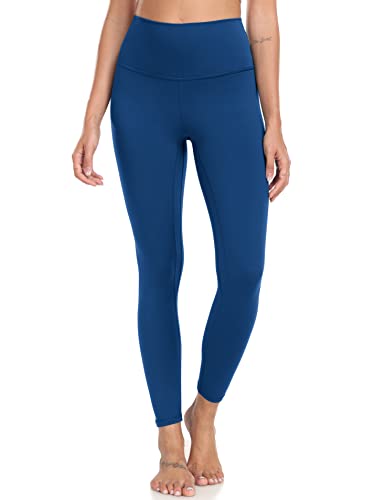 Colorfulkoala Women's High Waisted Tummy Control Workout Leggings 7/8 Length Ultra Soft Yoga Pants 25" (L,Classic Blue) von Colorfulkoala