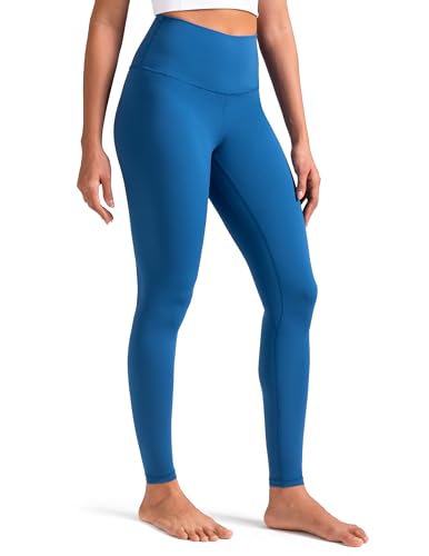 Colorfulkoala Sportleggings für Damen High Waist Leggins 7/8 Blickdicht Scrunch Bauchweg Sporthose Yogahose, Klassisches Blau, L von Colorfulkoala