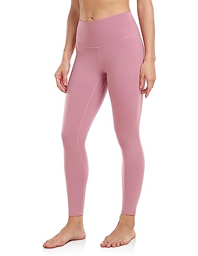 Colorfulkoala Women's High Waisted Tummy Control Workout Leggings 7/8 Length Ultra Soft Yoga Pants 25" (S, Mauve Pink) von Colorfulkoala