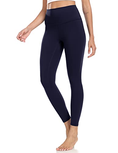 Colorfulkoala Women's High Waisted Tummy Control Workout Leggings 7/8 Length Ultra Soft Yoga Pants 25" (S, Navy) von Colorfulkoala