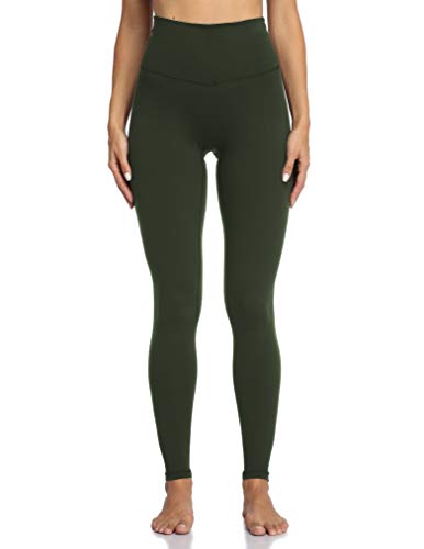 Colorfulkoala Women's High Waisted Tummy Control Workout Leggings 7/8 Length Ultra Soft Yoga Pants 28" (L, OIive Green) von Colorfulkoala