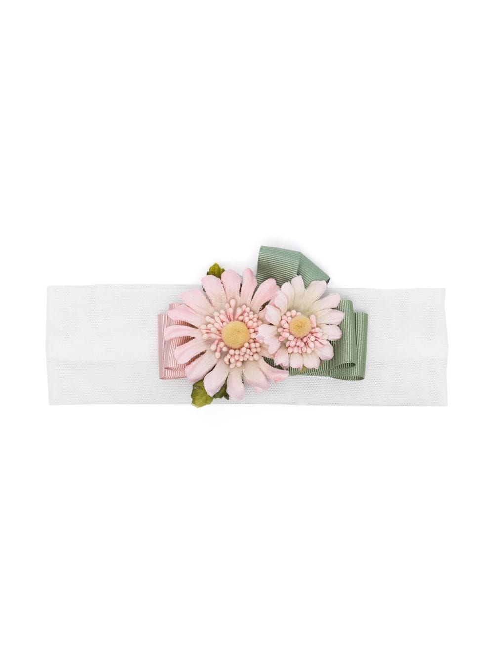 Colorichiari Haarreif mit Blumenapplikation - Weiß von Colorichiari