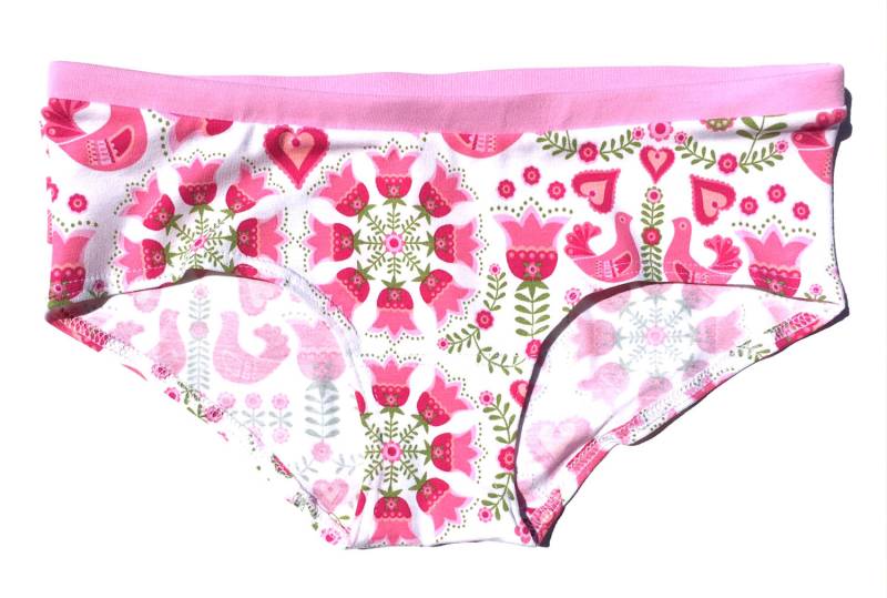 Damen Unterhose Aus Bio-Baumwolle in Pink Folklore von ColorioOrganics