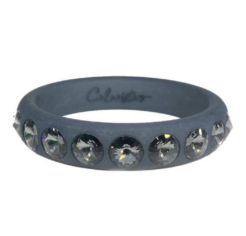 Coloristers Armband Armreif Classico Sassari Matt Grau mit Kristallen (Größe:M) von Coloristers