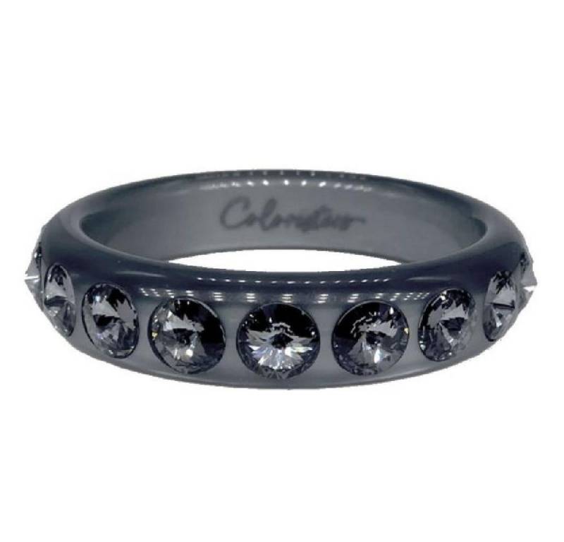 Coloristers Armband Armreif Sassari Dunkelgrau mit Grauen Kristallen (Größe:M) von Coloristers