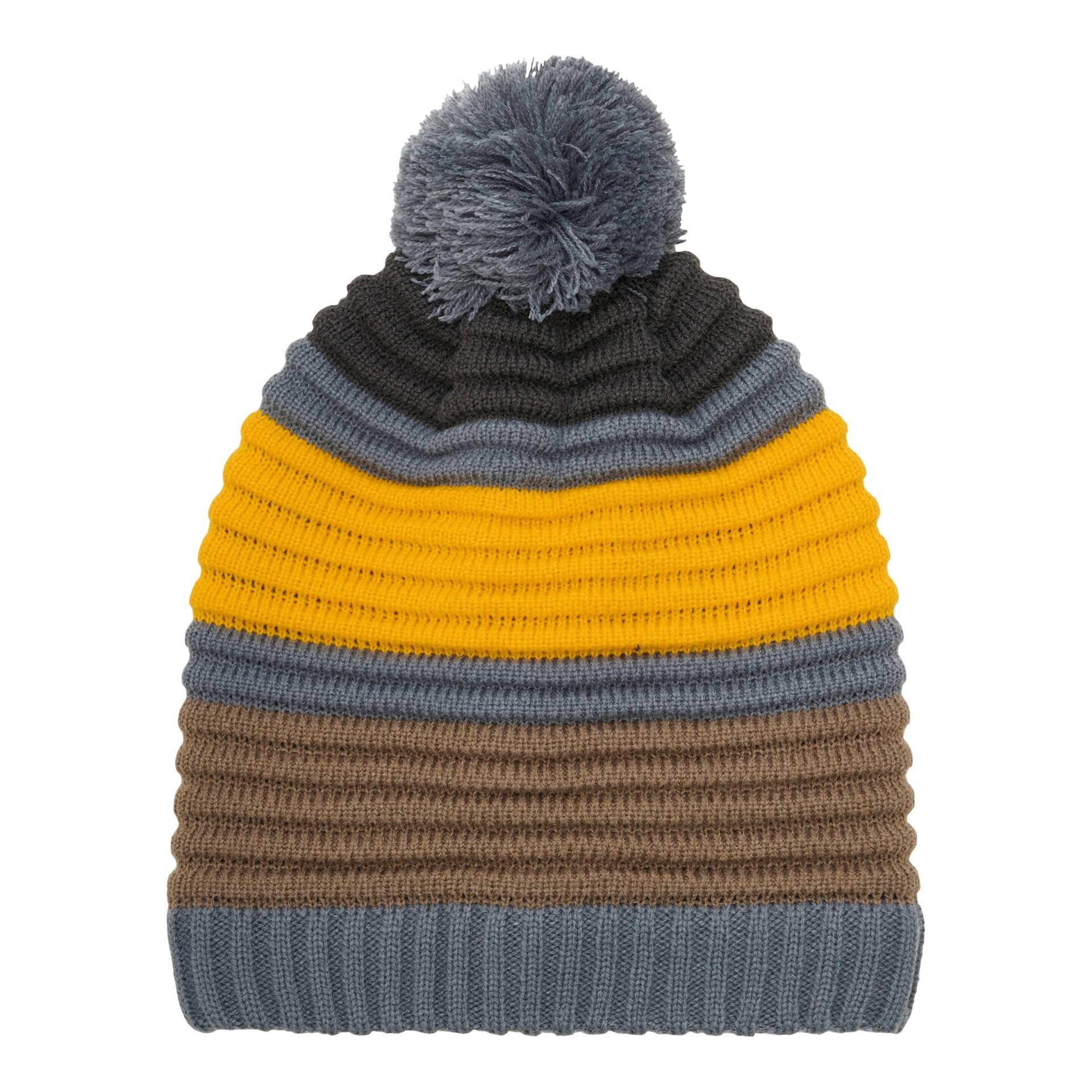 Colorkids Winter-Strickmütze Bommel Colorblock von Colorkids