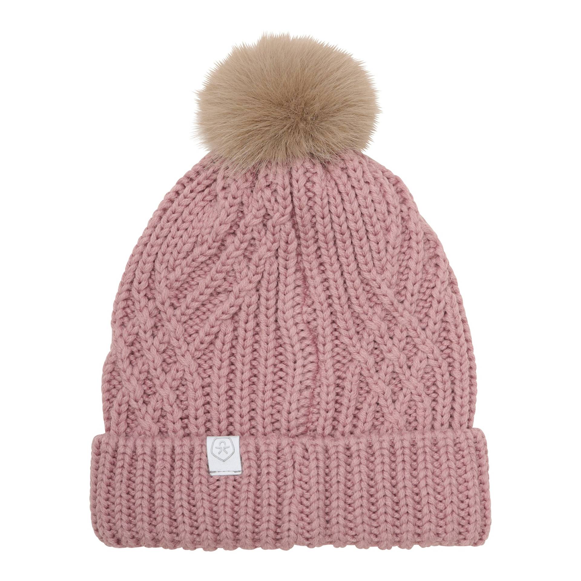 Colorkids Winter-Strickmütze mit Bommel Fake Fur von Colorkids