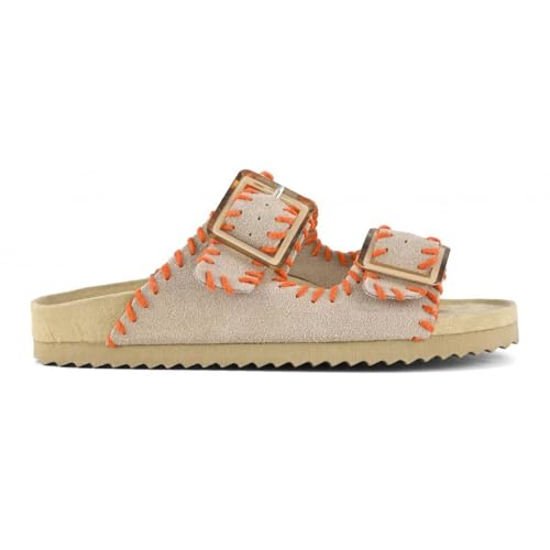 Colors of California Damen Flat Mules Orange 40 Sand None von Colors of California