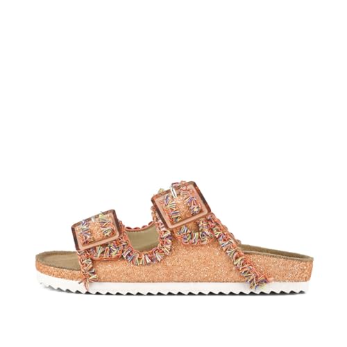 Colors of California Damen HC.BIO079 Flache Mules mit Pailletten und verstellbaren Schnallen Colors of California Damen HC.BIO079 Flache Mules mit Pailletten und verstellbaren Schnallen von Colors of California