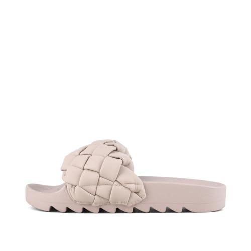 Colors of California Flache Damen-Mules mit Geflochtenem Riemen, Leicht, Bequem und Zum Hineinschlüpfen, Langlebiges Design Ideal für den Sommer und einen Natürlichen Chic von Colors of California