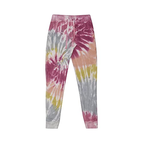 Colortone Batik Jogginghose Damen | Batik Jogger Pants in verschiedenen Mustern | Yogahose Damen aus Bauwolle mit Batikmuster | Handgefärbtes Design Erwachsene Frauen | Desert Rose, XXL von Colortone
