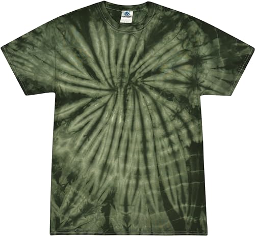 Colortone Spider Tie Dye T-Shirts für Damen und Herren, Spider Green, XX-Large von Colortone