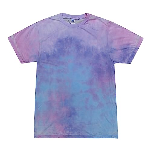 Colortone Unisex Batik Festival T-Shirt | Batik Shirt S - 3XL Hippie Shirt Damen Herren aus Baumwolle | Handgefärbtes Batik Design | Cotton Candy, XL von Colortone