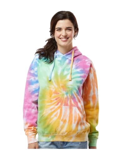 Colortone Unisex Batik Pullover 'Rainbow' | Hoodie Batik S - 3XL mit verschiedenen Mustern | Flower Power Kleidung Damen Herren aus Baumwolle | Handgefärbtes Batik Design | Eternity, XXL von Colortone