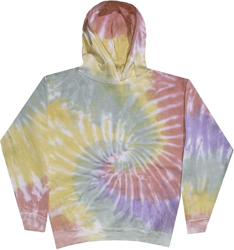 Colortone Unisex Batik Pullover 'Rainbow' | Hoodie Batik S - 3XL mit verschiedenen Mustern | Flower Power Kleidung Damen Herren aus Baumwolle | Handgefärbtes Batik Design | Zen Rainbow, XL von Colortone
