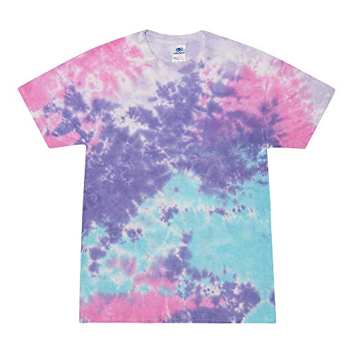 Colortone Unisex Batik T-Shirt 'Swirl' | Batik Shirt S - 5XL mit verschiedenen Mustern | Flower Power Kleidung Damen Herren aus Baumwolle | Handgefärbtes Batik Design | Cotton Candy, XXL von Colortone