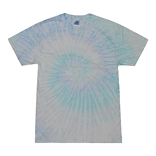 Colortone - Unisex Batik T-Shirt 'Swirl' / Blue Ice, 3XL von Colortone