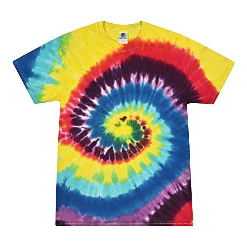 Colortone Unisex Batik T-Shirt 'Swirl' | Batik Shirt S - 5XL mit verschiedenen Mustern | Flower Power Kleidung Damen Herren aus Baumwolle | Handgefärbtes Batik Design | Carnival, 5XL von Colortone