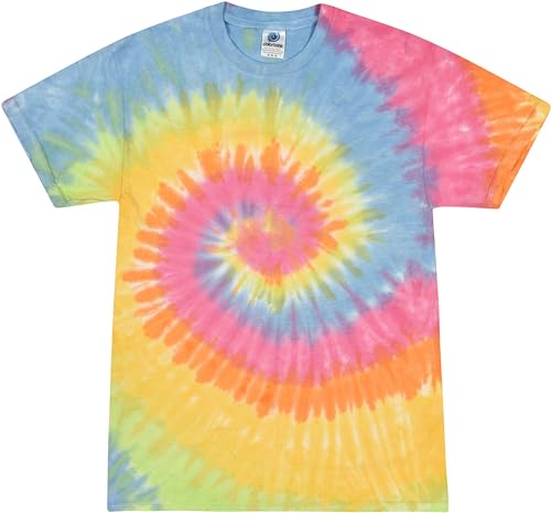 Colortone Unisex Batik T-Shirt 'Swirl' | S - 5XL Mit Verschiedenen Mustern | Flower Power Kleidung Damen Herren Aus Baumwolle | Handgefärbtes Design | Eternity, 5XL von Colortone