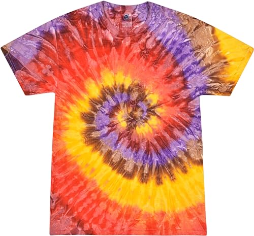 Colortone Unisex Batik T-Shirt 'Swirl' | Batik Shirt S - 5XL mit verschiedenen Mustern | Flower Power Kleidung Damen Herren aus Baumwolle | Handgefärbtes Batik Design | Festival, L von Colortone