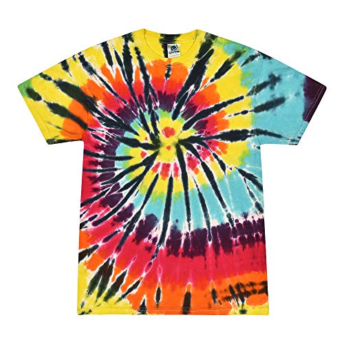 Colortone Unisex Batik T-Shirt 'Swirl' | S - 5XL Mit Verschiedenen Mustern | Flower Power Kleidung für Damen und Herren aus Baumwolle | Handgefärbtes Design | Lava Lamp, L von Colortone