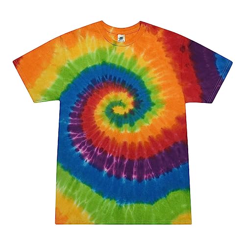 Colortone Unisex Batik T-Shirt 'Swirl' | Batik Shirt S - 5XL mit verschiedenen Mustern | Flower Power Kleidung Damen Herren aus Baumwolle | Handgefärbtes Batik Design | Prism, M von Colortone