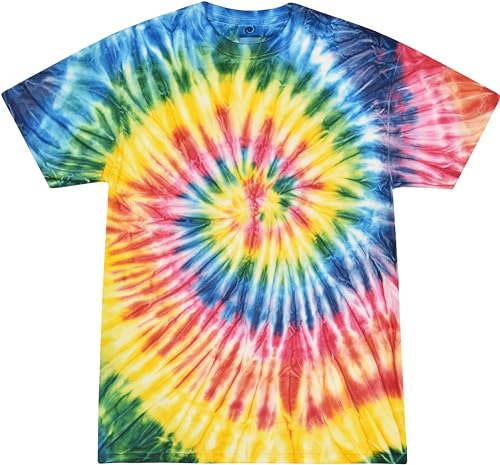 Colortone Unisex Batik T-Shirt 'Swirl' | Batik Shirt S - 5XL mit verschiedenen Mustern | Flower Power Kleidung Damen Herren aus Baumwolle | Handgefärbtes Batik Design | Santa Barbara, M von Colortone