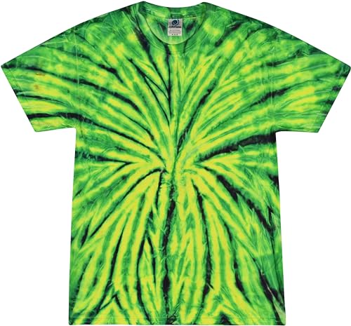 Colortone Unisex Batik T-Shirt 'Swirl' | Batik Shirt S - 5XL mit verschiedenen Mustern | Flower Power Kleidung Damen Herren aus Baumwolle | Handgefärbtes Batik Design | Wild Spider, L von Colortone