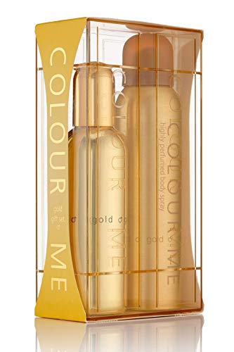 COLOUR ME Gold Homme Parfüm für Männer - 90ml Eau de Parfum und 150ml Körperspray - Luxus-Duft Geschenkset von Milton-Lloyd von COLOUR ME