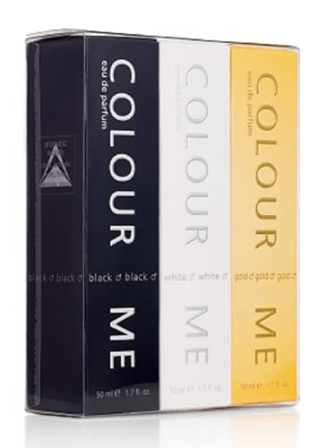 Colour Me Milton-Lloyd Herrenduft, Schwarz/Weiß/Gold, 50 ml, Parfum de Toilette, 3 Stück von COLOUR ME