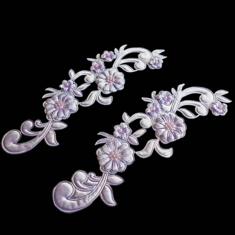 Perlen Applikationen - Braut Perle Hell-Lila Floral Filigranen Set Stickapplikationen Perlen Applikationen - Braut Perle Hell-Lila Floral Filigranen Set Stickapplikationen von ColourCocoon