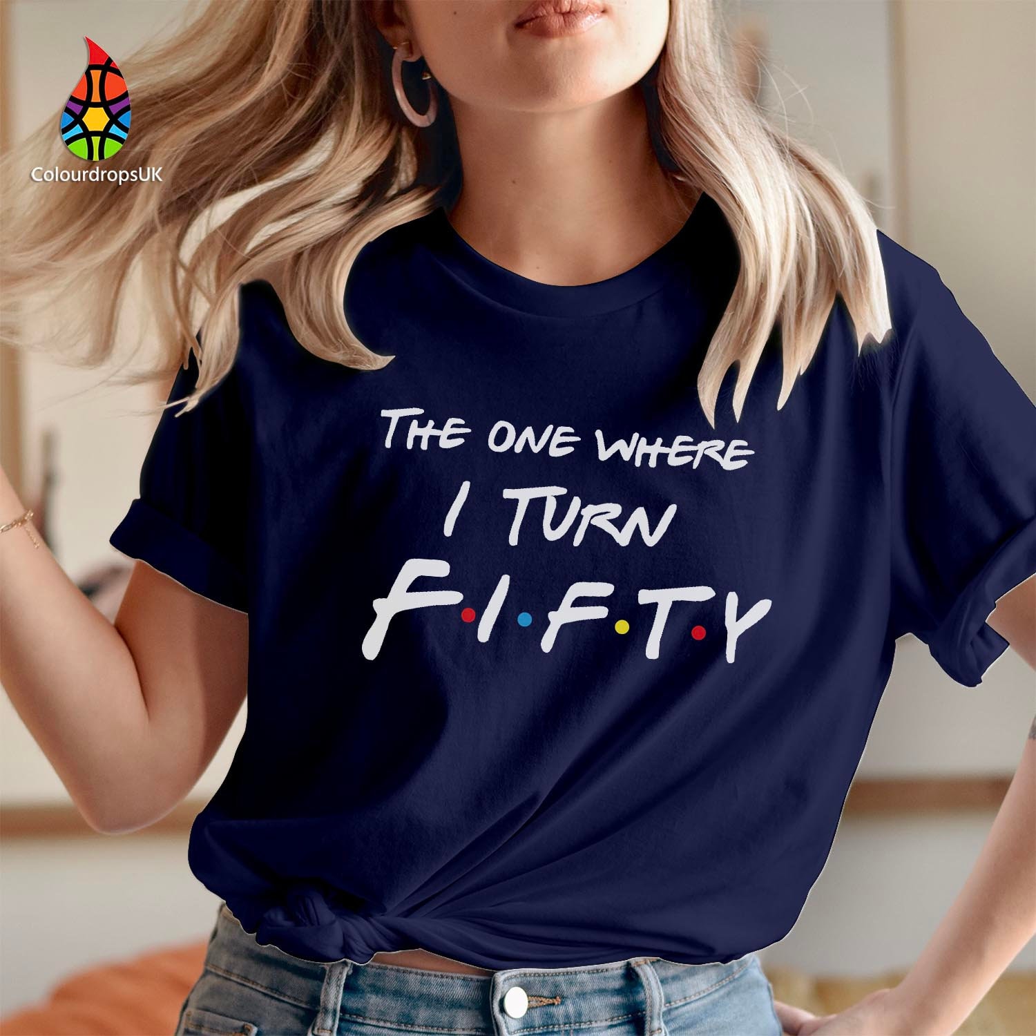 T-Shirt | 546 Zum 50. Geburtstag „The One Where I Turn Fifty" 1972-Geburtstag, Geburtstag, Party-Geschenk, Damen, Herren, Freunde, Die 50 Werden von ColourDropsUK