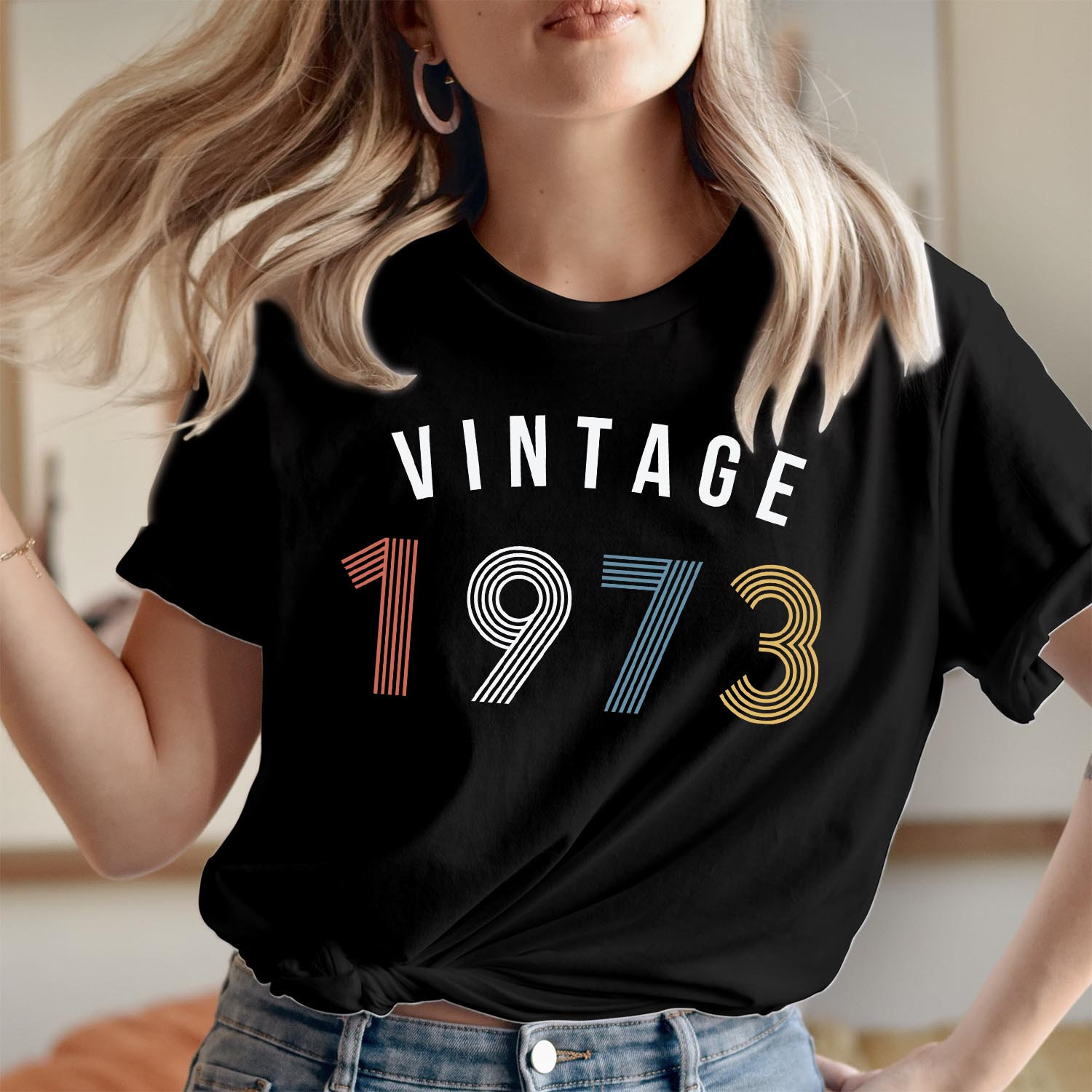 T-Shirt | 569 Vintage 1973 50. Geburtstag T-Shirt Geschenk Für Frauen Männer Kinder Freunde Drehen 50 von ColourDropsUK