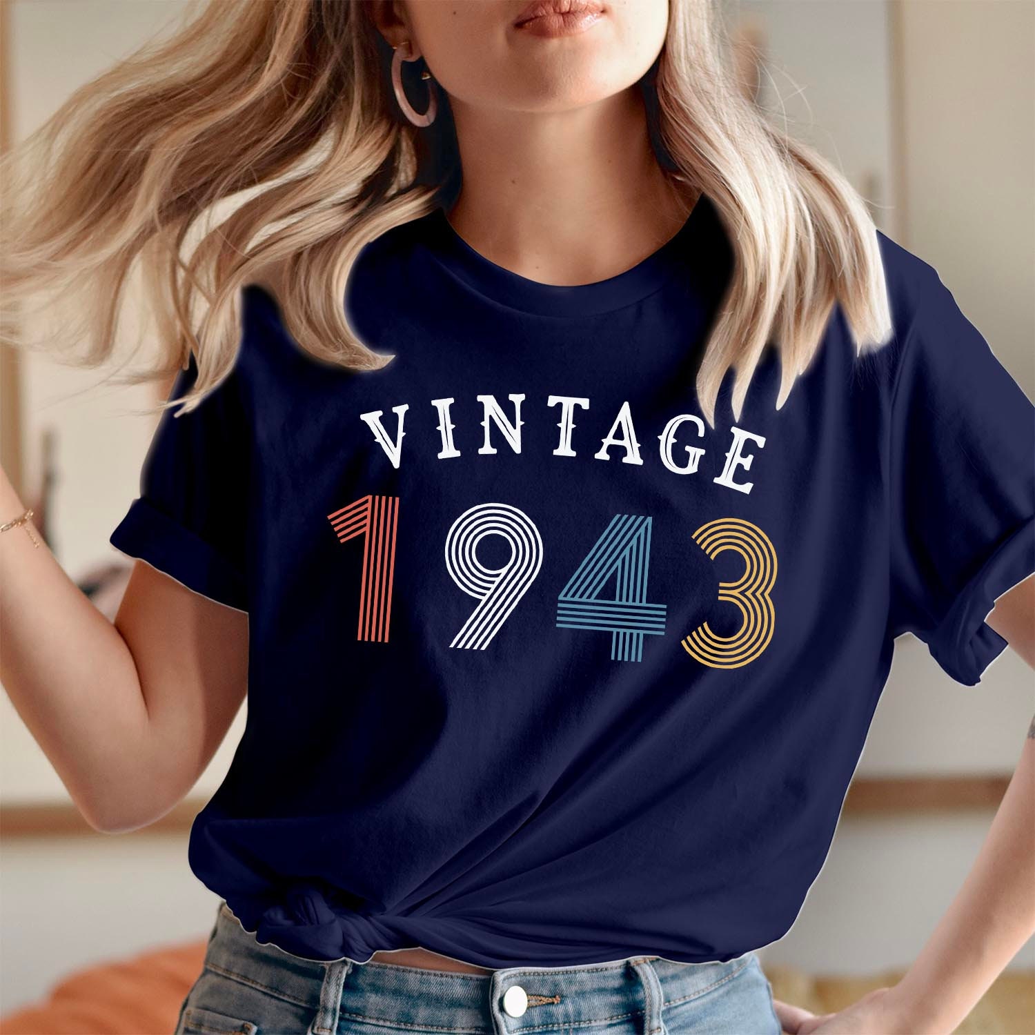 T-Shirt | 582 Vintage 1943 80. Geburtstag T-Shirt Geschenk Für Frauen Männer Kinder Freunde Drehen 80 von ColourDropsUK