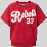 Colourful Rebel Sweatshirt mit 1/2-Arm Modell 'Rebels 33' in Rot, Größe L von Colourful Rebel