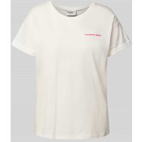 Colourful Rebel T-Shirt mit Label-Print Modell 'Flower Square' in Weiss, Größe L von Colourful Rebel