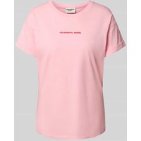 Colourful Rebel T-Shirt mit Label-Print in Rosa, Größe M von Colourful Rebel