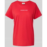 Colourful Rebel T-Shirt mit Label-Print in Rot, Größe M von Colourful Rebel