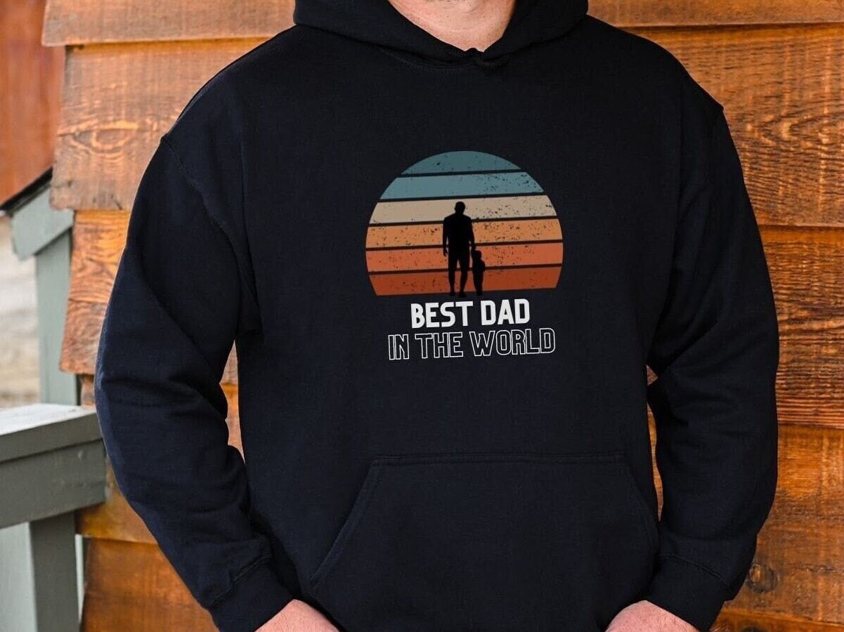 Dad Hoodie "Best in The World" | Retro Sunset Style Father & Child Father's Day Gift Daddy Outfit Future von ColourfulAnni