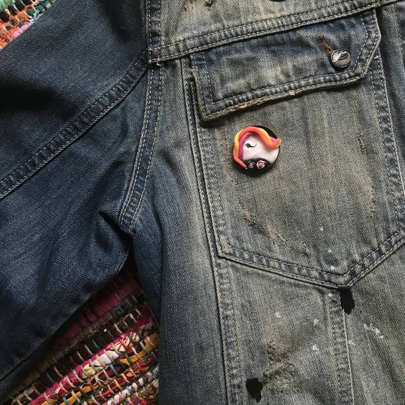 Einhorn Polymer Clay Antik Bronze Pin Brosche Lgbtq Queer von ColourfulMagicShop