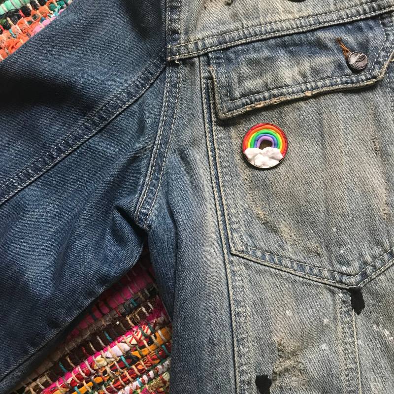 Regenbogen Lgbtq Queer Polymer Clay Antik Bronze Pin Lesben Gay von ColourfulMagicShop