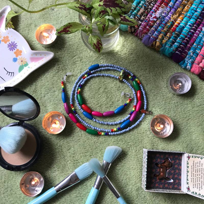 Regenbogen Perlen Aus Holz Kunststein Einzigartige Lgbtq Queer Brille Kugelkette von ColourfulMagicShop