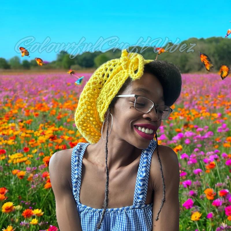 Gehäkeltes Haarnetz | Netzmütze Netz-Beanie Sommer Beanie von Colourfulvibez