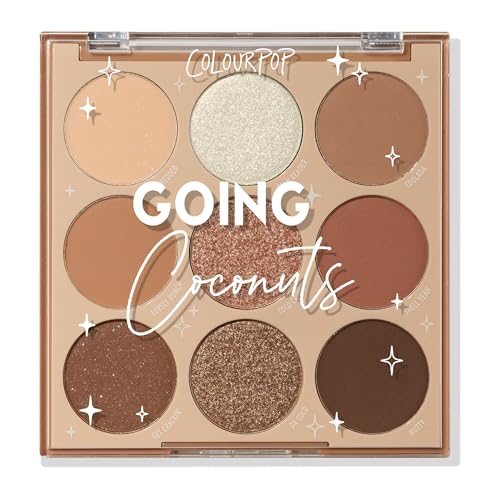 Colourpop Going Coconuts Eyeshadow Palette – Kühle, neutrale Lidschatten-Palette mit ultra-samtigem und seidigem Finish von ColourPop