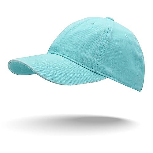 Colours & Beauty hellblaue Vintage Baseball Caps für Damen und Herren verstellbar | Sommerhut Herren | Flexfit Basecap Herren | Cap Damen | Sonnenhut Damen Sommer | Kappe Mädchen | Sport Vintage Cap von Colours & Beauty