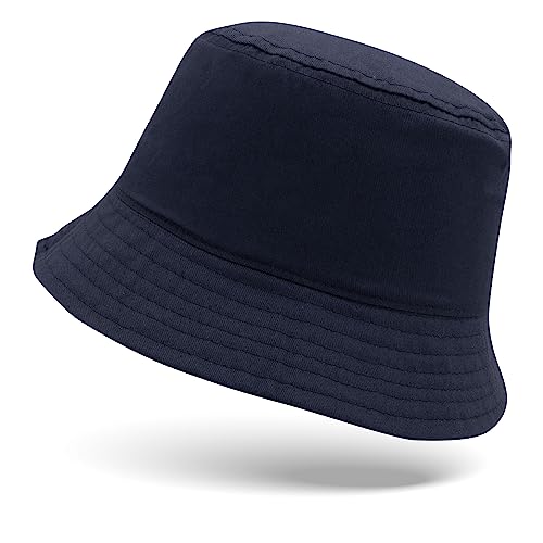 Colours & Beauty Bucket Hat Herren und Damen Dunkelblau| Fischerhut Damen | Anglerhut Festival | Sommerhut | Kopfbedeckung Sommer | Sonnenschutz Kopf | Wanderhut von Colours & Beauty