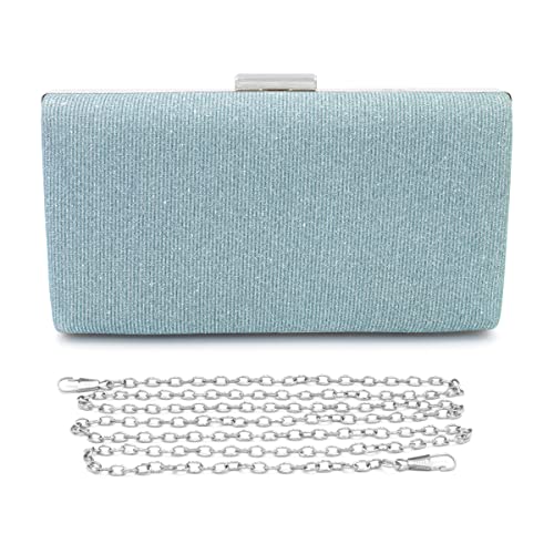 Colours & Beauty Elegante Türkise Handtasche Damen | Umhängetasche Mädchen | Elegante Clutch | Festliche Zerimonie kleine Tasche Damen | Unterarmtasche | Abendtasche Damen | Kettentasche Hochzeit von Colours & Beauty