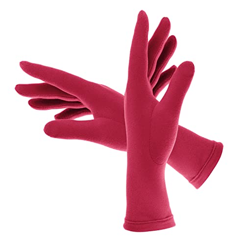 Colours & Beauty Elegant Handschuhe Damen aus Microfleece Farbe Fuchsie | Winter Handschuhe | Hand Warmers | Outdoor Handschuhe | Thermohandschuhe | Dünne Handschuhe von Colours & Beauty