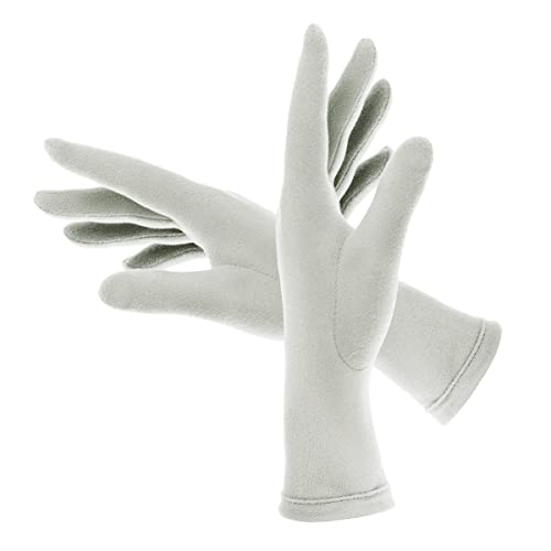 Colours & Beauty Elegant Handschuhe Damen aus Microfleece Farbe Hell Grau | Winter Handschuhe | Hand Warmers | Outdoor Handschuhe | Thermohandschuhe | Dünne Handschuhe von Colours & Beauty