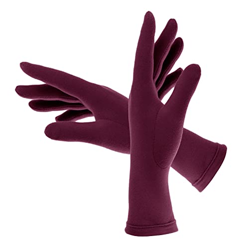 Colours & Beauty Elegant Handschuhe Damen aus Microfleece Farbe Violett | Winter Handschuhe | Hand Warmers | Outdoor Handschuhe | Thermohandschuhe | Dünne Handschuhe von Colours & Beauty